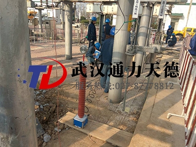 陝西涇陽縣220KV變電站直流高壓發生（shēng）器試驗現場