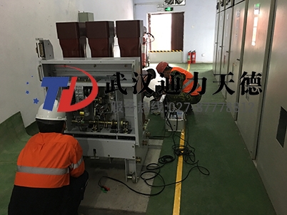 張家口華澳礦35KV高壓開關機械特性測試儀現（xiàn）場