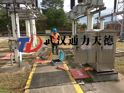 福建羅源110KV變電（diàn）站（zhàn）氧化鋅避雷器帶電測試現場