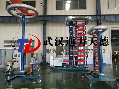 遼寧沈變（biàn）雷（léi）電衝擊電壓發生器試驗現場